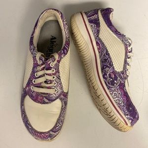 Alegria Leather Lace Up Sneaker Shoes Size 36